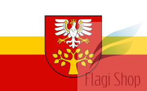 Flaga Powiat limanowski - na zamówienie 150x90 Powiatu limanowskiego