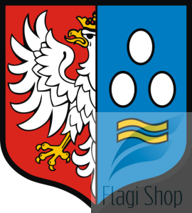 Flaga miasta Kęty - na zamówienie 110x70 Kęt