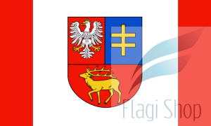 Flaga Powiat parczewski - na zamówienie 150x90 Powiatu parczewskiego