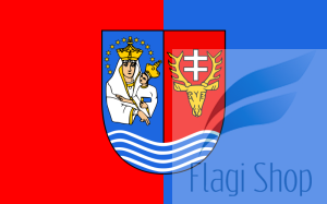 Flaga Powiat leżajski - na zamówienie 110x70 Powiatu leżajskiego