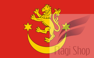 Flaga Powiat bieszczadzki - na zamówienie 110x70 Powiatu bieszczadzkiego