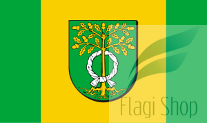 Flaga gminy Dąbrowa - na zamówienie 110x70 Dąbrowy